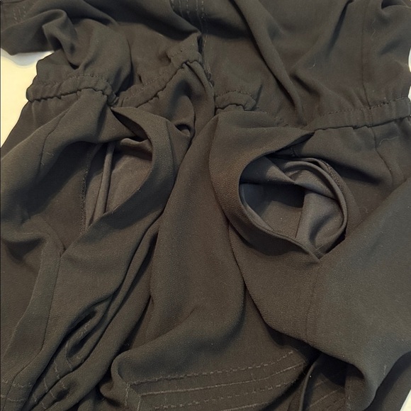 LOFT Black Halter Eyelet Neck with Tie Waist Romper Size M - Picture 12 of 15